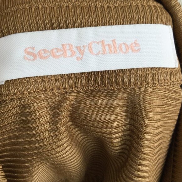 See by Chloe Copper Snap Button Blouse m - Picture 6 of 10